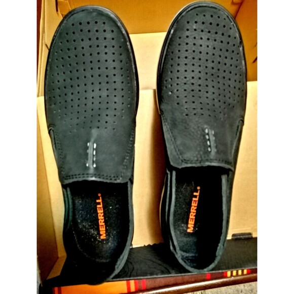 Merrell Downtown Moc Perforated Leather Slip On Shoes J5000705 Mens size 8 - Picture 1 of 7